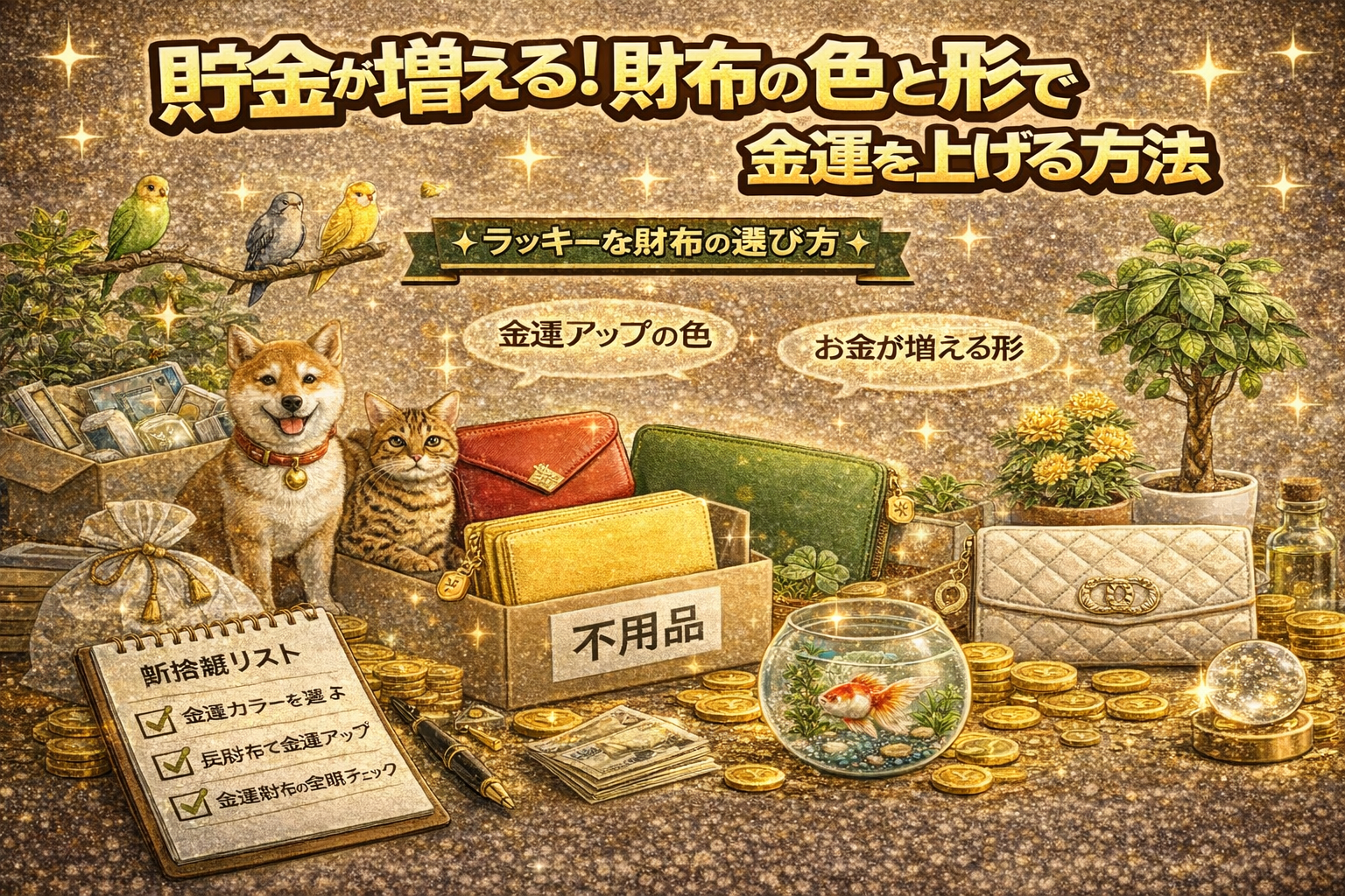 貯金が増える！財布の色と形で金運を上げる方法
